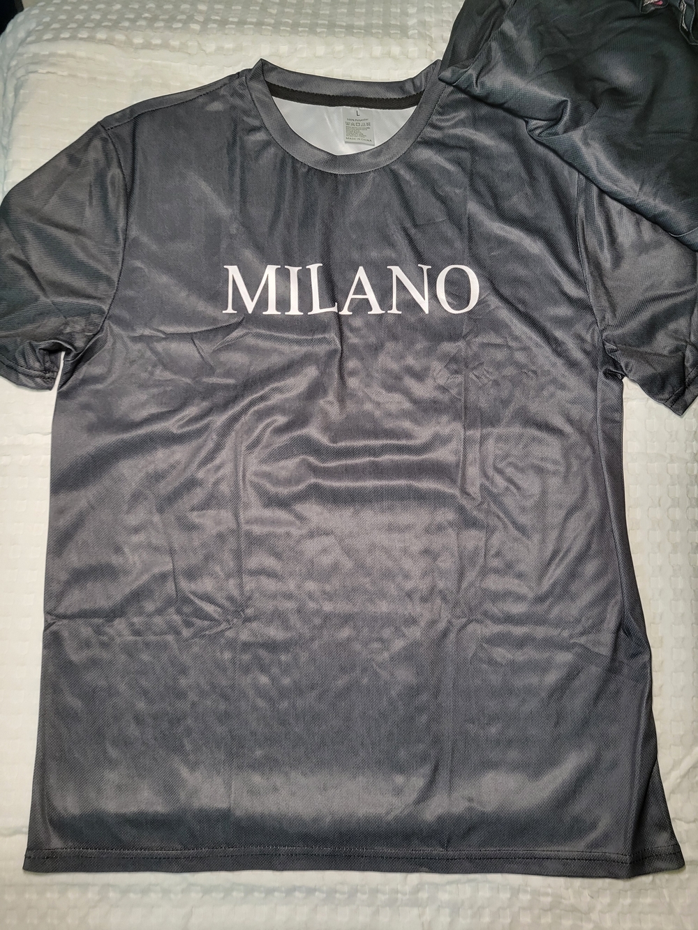 Milano Men's Crew Neck Short Sleeve Tee & Shorts in Charcoal Gray